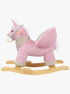 Gyngeheste & -Dyr|CloudberryCastle Cloudberry Castle Gyngehest med Ryglæn, Pink Lyserød/Hvid