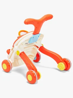 Pedal- & Gåbiler|CloudberryCastle Cloudberry Castle 2-i-1 Gåvogn med Aktivitetsbord, Orange Hvid/Orange