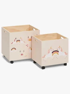 Børn CloudberryCastle Opbevaring-Cloudberry Castle Opbevaringskasser 2-pak Enhjørning