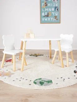 Børnemøbler|CloudberryCastle Cloudberry Castle WOODY Bord & Stole, Hvid