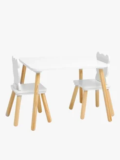 Børnemøbler|CloudberryCastle Cloudberry Castle WOODY Bord & Stole, Hvid