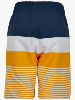 Børn ColorKids Uv & Strand-Color Kids Badeshorts, Blå/Hvid/Gul