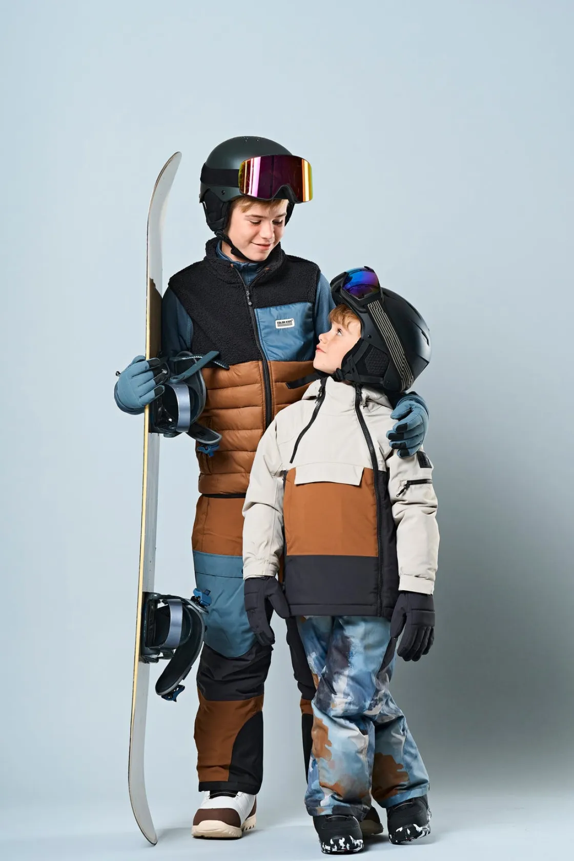 Vintertøj|ColorKids Color Kids Skijakke, Pure Cashmere Brun/Beige/Sort