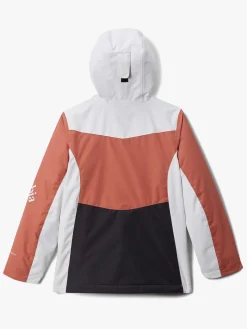 Vintertøj|Columbia Rosie Run Skijakke, Dark Coral Lyserød/Hvid/Sort