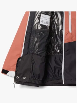 Vintertøj|Columbia Rosie Run Skijakke, Dark Coral Lyserød/Hvid/Sort