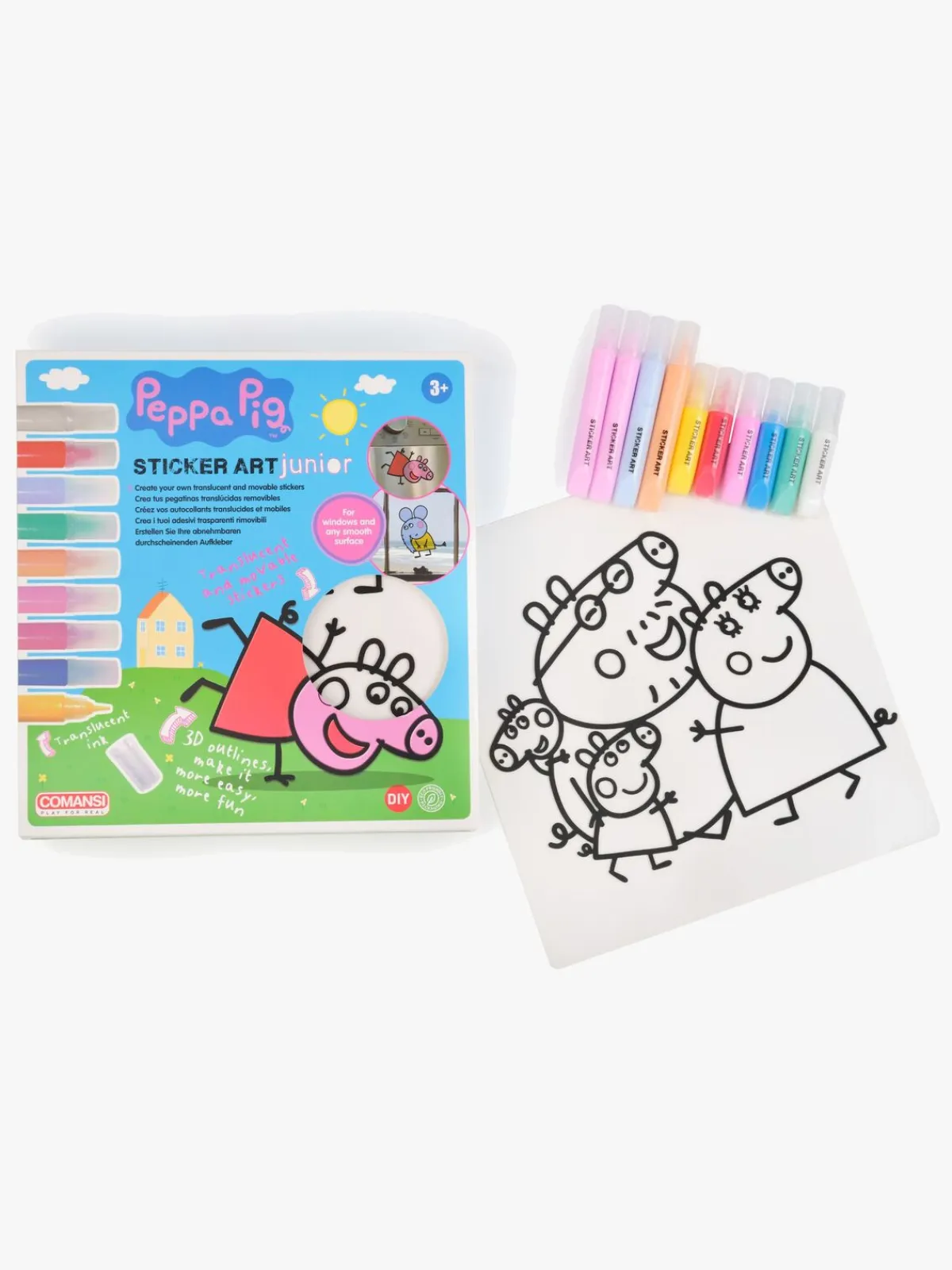 Kreativt Legetøj|Comansi Junior Klistermærkesæt Gurli Gris