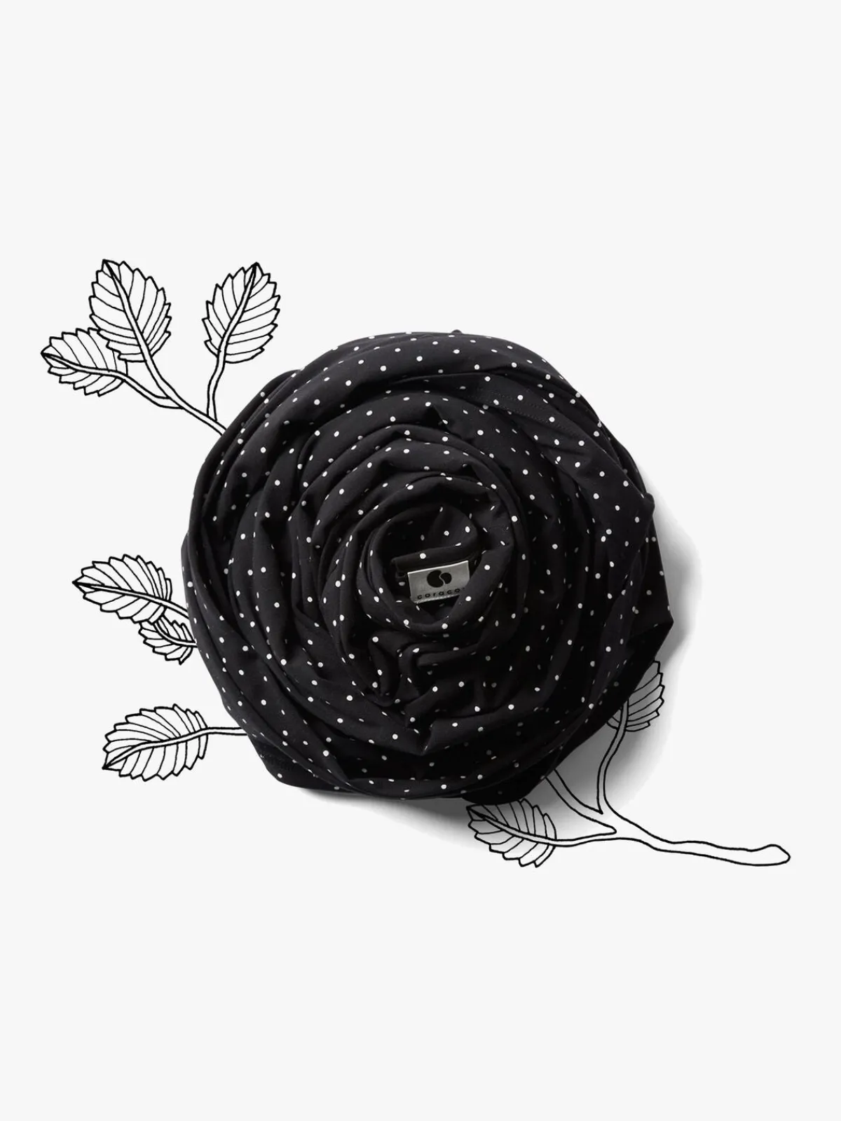 Coracor Bæreseler, Strækvikler & Bærestole-Vikle Small Dot, Black