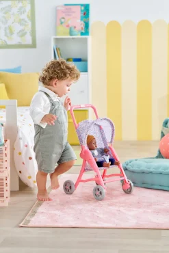 Dukker & Bamser|Corolle Dukkeklapvogn, Lyserød/blå