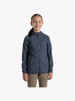 Børn Craghoppers Overdele-NosiLife Frey Insektafvisende Hættetrøje, Blue Navy Marl