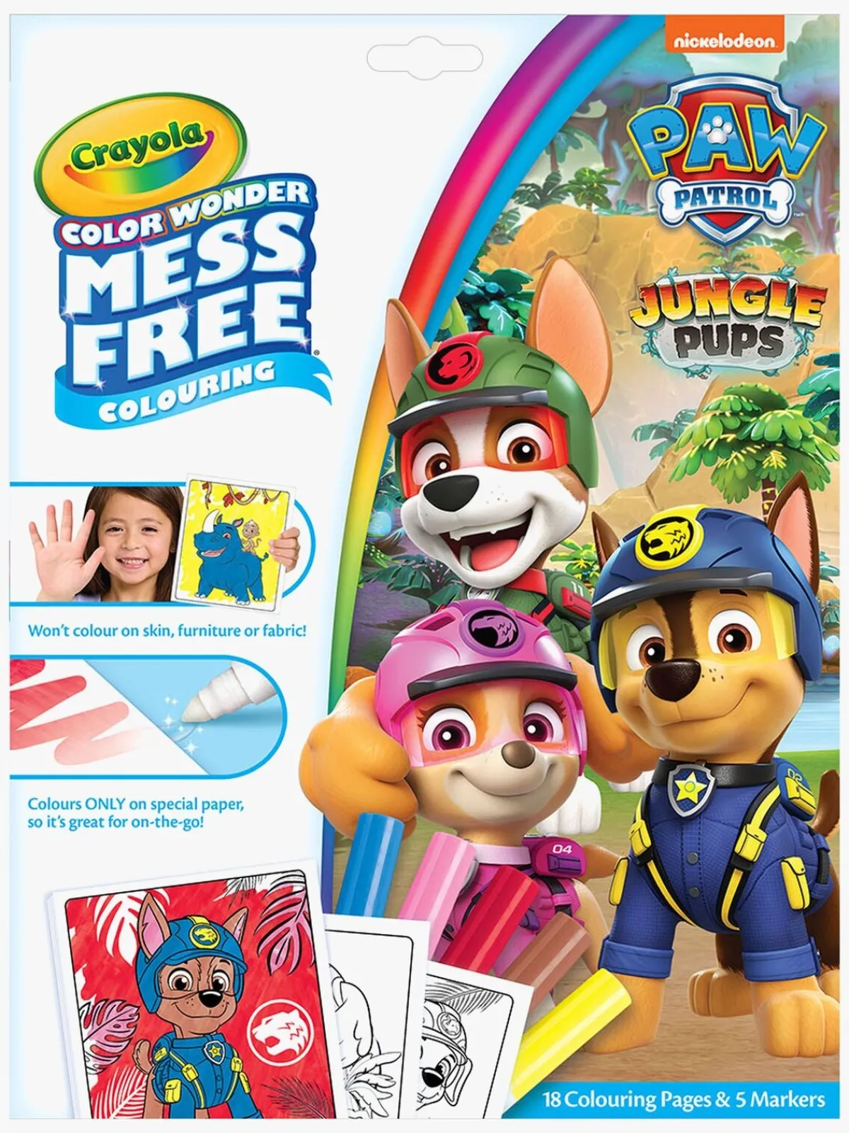 Kreativt Legetøj|Crayola Colorwonder Paw Patrol Jungle Pups Malebog