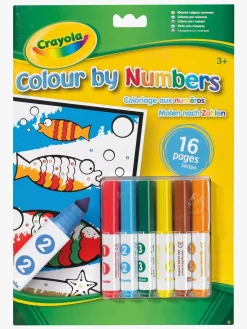 Kreativt Legetøj|Crayola Colour By Numbers Malesæt Dyr 16 Sider & 6 Tusser
