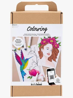 CreativCompany Kreativt Legetøj-Creativ Company DIY-startsæt til Farvelægning med Tusser