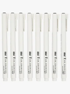 CreativCompany Kreativt Legetøj-Creativ Company Fine Line Skrive/Tegnetusser 8 stk., Sort