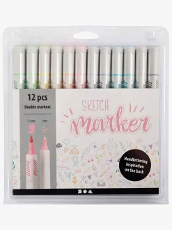 Kreativt Legetøj|CreativCompany Creativ Company Sketch Marker Tusser Pastelfarver 12-pak