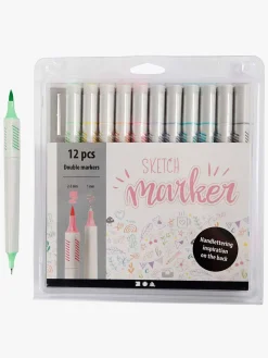 Kreativt Legetøj|CreativCompany Creativ Company Sketch Marker Tusser Pastelfarver 12-pak