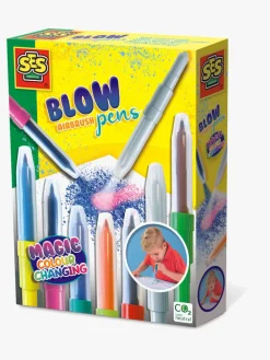 Kreativt Legetøj|SES Creative Airbrush-pustetusser Farveskiftende 7-pak Flerfarvet