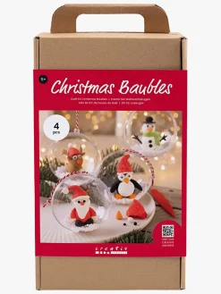 Kreativt Legetøj|Creotime DIY Sæt Julekugler Lufttørrende Ler