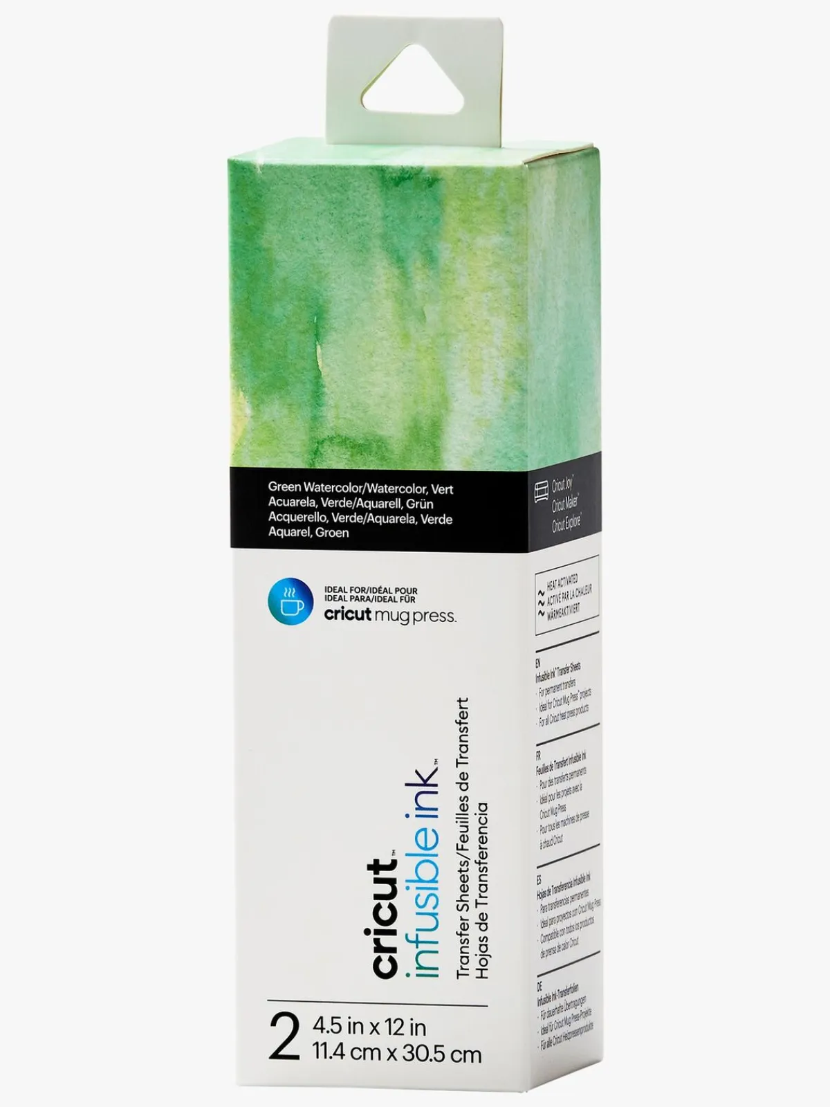 Cricut Kreativt Legetøj-Infusible Ink Tilbehør Transfer Sheets 14x33 cm 2-pak, Green Watercolor