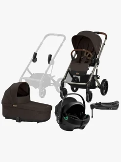 Duo- & Kombivogne|Cybex BALIOS S Lux Duovogn inkl. Axkid GOKID Babyautostol & Base, Chocolate Brown