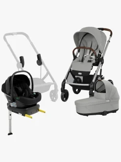 Duo- & Kombivogne|Cybex BALIOS S Lux Duovogn inkl. Beemoo Route i-Size & Base, Stone Grey/Black Stone