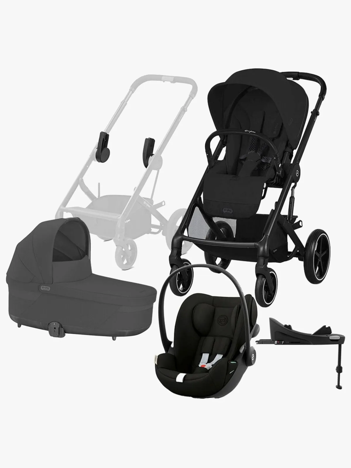 Duo- & Kombivogne|Cybex BALIOS S Lux Duovogn inkl. Cloud G & Base, Moon Black