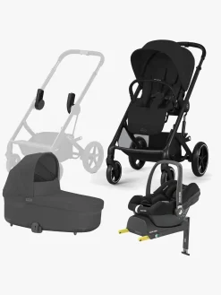 Duo- & Kombivogne|Cybex BALIOS S Lux Duovogn inkl. Maxi-Cosi Cabriofix & Base, Moon Black