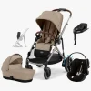 Duo- & Kombivogne|Cybex e-GAZELLE S Duovogn inkl. Cloud G i-Size Plus & Base, Almond Beige