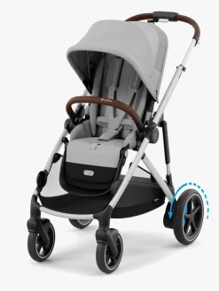Klapvogne|Cybex e-GAZELLE S Klapvogn, Stone Grey/Silver