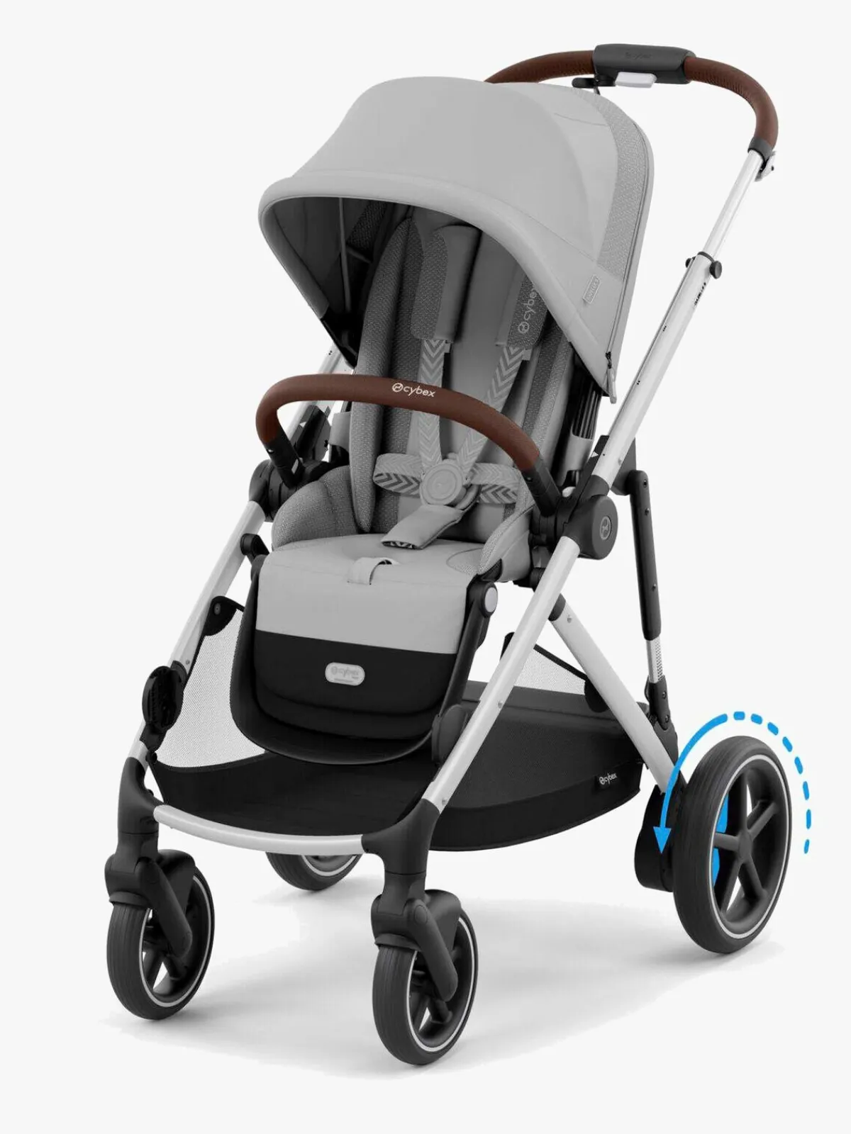 Klapvogne|Cybex e-GAZELLE S Klapvogn, Stone Grey/Silver