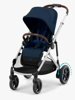Klapvogne|Cybex e-GAZELLE S Klapvogn, Ocean Blue/Silver