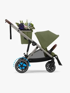 Klapvogne|Cybex e-GAZELLE S Klapvogn, Taupe/Moss Green Grøn