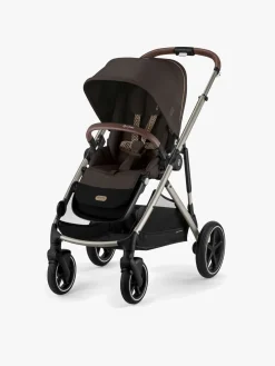 Klapvogne|Cybex e-GAZELLE S Klapvogn, Taupe/Chocolate Brown Brun