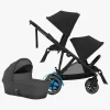 Søskendevogne|Cybex e-Gazelle S Søskendevogn inkl. Liggedel, Moon Black/Black