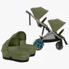 Vognpakker|Cybex e-Gazelle S Tvillingevogn, Moss Green/Taupe