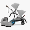 Søskendevogne|Cybex e-Gazelle S Søskendevogn inkl. Liggedel, Stone Grey/Silver