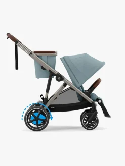 Søskendevogne|Cybex e-Gazelle S Søskendevogn, Stormy Blue/Taupe
