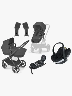 Vognpakker|Cybex EOS Lux Duovogn inkl. BeSafe iZi Go Modular X2 i-Size Autostol Baby & Base, Black/Moon Black