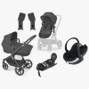 Autostolspakker|Cybex EOS Lux Duovogn inkl. BeSafe iZi Go Modular X2 i-Size Autostol Baby & Base, Black/Moon Black