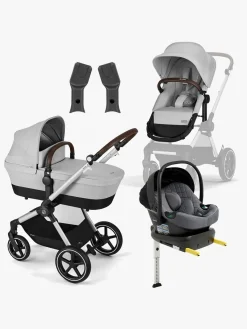 Vognpakker|Cybex EOS Lux Duovogn inkl. Beemoo Route i-Size Autostol Baby & ISOFIX Base, Lava Grey/Mineral Grey