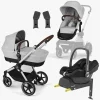 Vognpakker|Cybex EOS Lux Duovogn inkl. Maxi-Cosi CabrioFix i-Size Autostol Baby & Base, Silver/Lava Grey