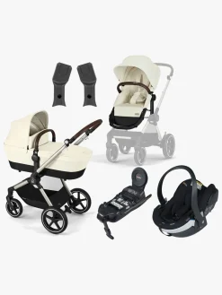 Vognpakker|Cybex EOS Lux Duovogn inkl. BeSafe iZi Go Modular X2 i-Size Autostol Baby & Base, Taupe/Seashell Beige