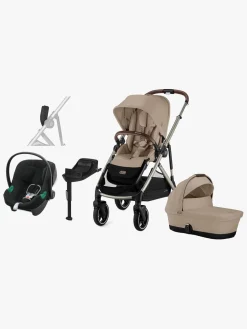 Vognpakker|Cybex GAZELLE S Duovogn inkl. Aton B2 Autostol Baby & Base, Almond Beige/Taupe