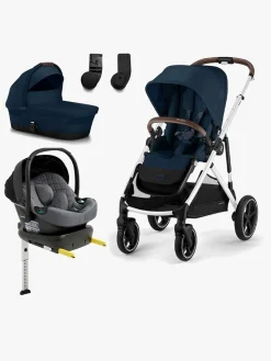 Vognpakker|Cybex GAZELLE S Duovogn inkl. Beemoo Route i-Size Autostol Baby & ISOFIX Base, Ocean Blue/Mineral Grey