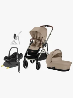 Vognpakker|Cybex GAZELLE S Duovogn inkl. Maxi-Cosi CabrioFix Autostol Baby & Base, Almond Beige/Taupe