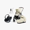 Cybex Vognpakker-GAZELLE S Duovogn inkl. BeSafe iZi Go Modular X2 i-Size Autostol Baby, Seashell Beige/Taupe