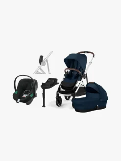 Vognpakker|Cybex GAZELLE S Duovogn inkl. Aton B2 i-Size Autostol Baby inkl. Base, Ocean Blue/Silver