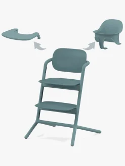 Højstole & Tilbehør|Cybex Lemo 3-in-1 Højstol inkl. Babysæt og Bakke, Stone Blue Blå
