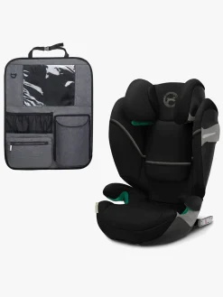 Autostolspakker|Cybex Solution S2 i-Fix Autostol inkl. Beemoo Deluxe Sædebeskytter, Moon Black