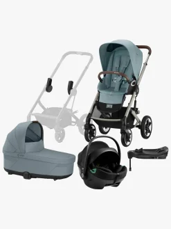 Duo- & Kombivogne|Cybex TALOS S Lux Duovogn inkl. Axkid GOKID Babyautostol & Base, Stormy Blue