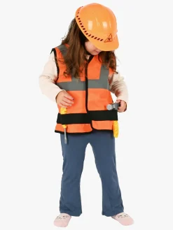 Kostumer & Udklædning|DenGodaFen Den Goda Fen Bygningsarbejdervest med Hjelm